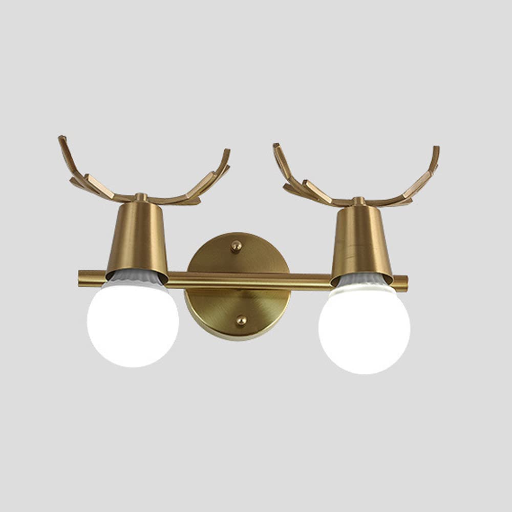 FAZRPIP Brushed Brass 3-Light Bathroom Wall Sconce - Modern Industrial Vanity Lighting Fixture, Gold Finish - Perfect for Bathroom, Bedroom, Dressing Room & Hallway Wall Mount Lighting