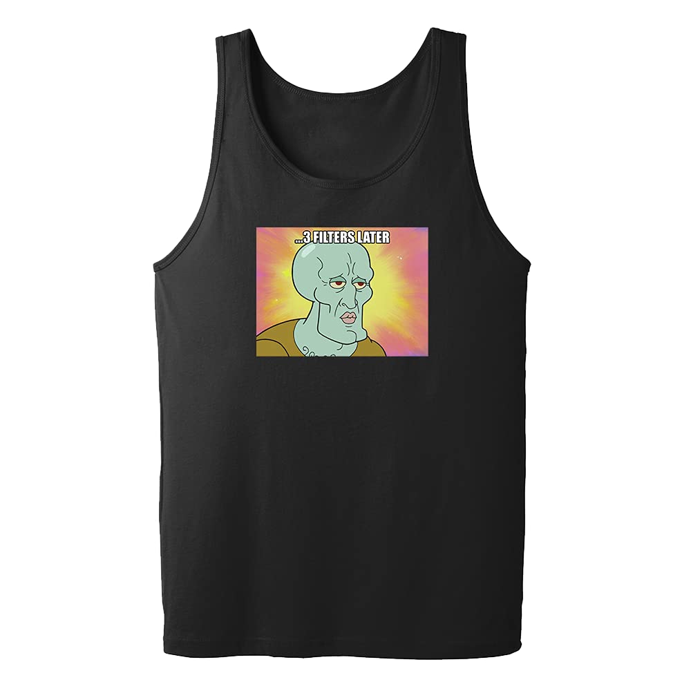 SpongeBob SquarePants Squidward Meme Graphic Tank Top for Men & Women - Funny Cartoon Tee for Casual Wear, Cosplay & Pop Culture Fans
