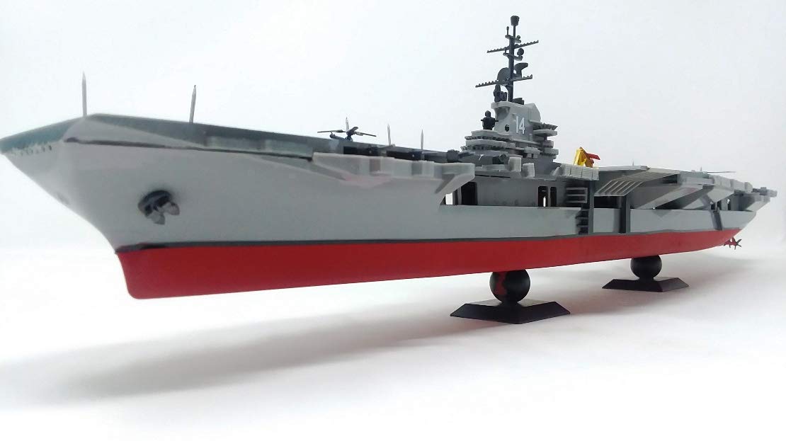 Atlantis USS Ticonderoga CV-14 Aircraft Carrier 1/500 Scale Plastic Model Kit - Perfect for Collectors, History Enthusiasts & DIY Hobby Projects