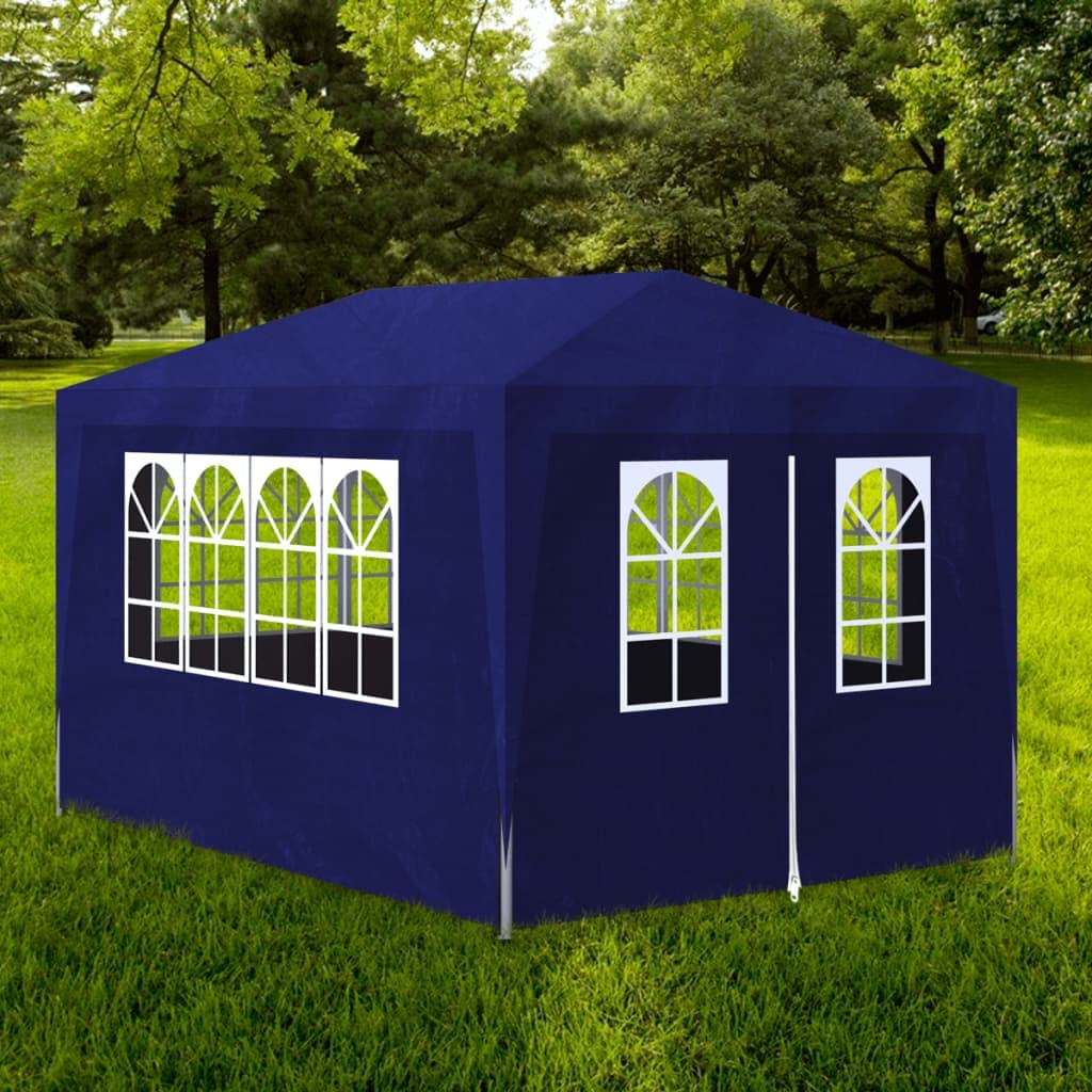 CHARMMA 10x13 ft Heavy Duty Party Tent - Large Outdoor Pop Up Canopy for Weddings, Backyard Parties & Events | Waterproof & UV Protection | Perfect for Picnics, Camping & Outdoor Gatherings (Blue)