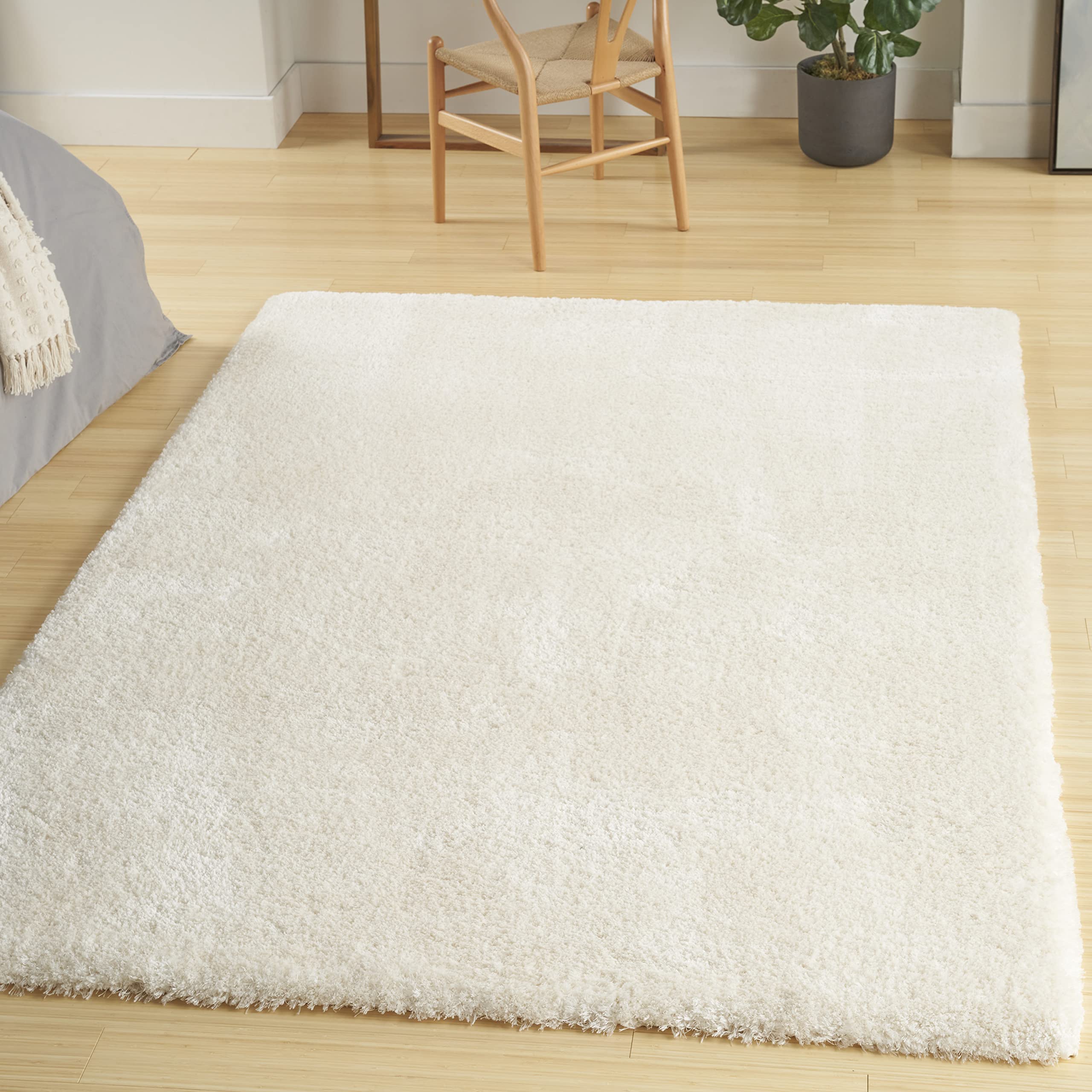 Nourison Luxurious Shag Ivory 5'3