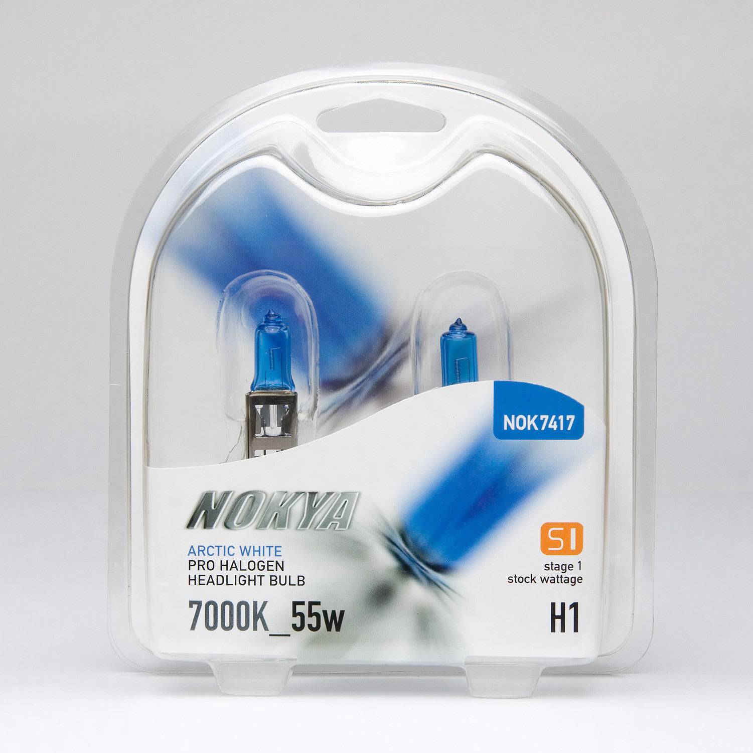 Nokya Arctic White H1 Light Bulbs 7000K 55W - Stage 1 - High Performance Xenon Replacement Bulbs for Cars, Trucks & SUVs - Perfect for Night Driving & Fog Lights