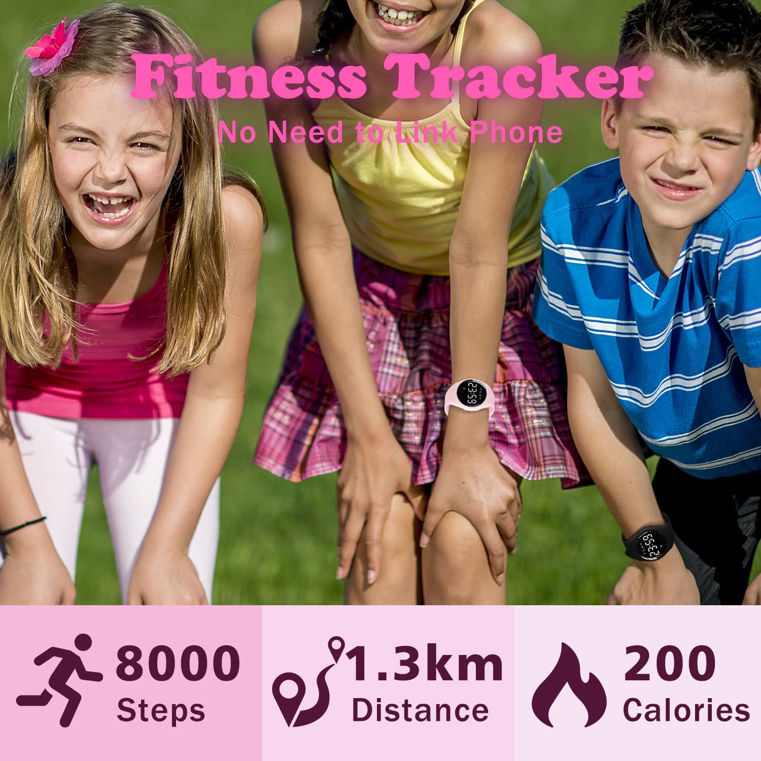 NN BEN NEVIS Kids Digital Sports Watch with Fitness Tracker, Alarm, Stopwatch - Waterproof No App Needed Smartwatch for Boys & Girls Ages 5-12 - Perfect for School, Sports & Outdoor Activities