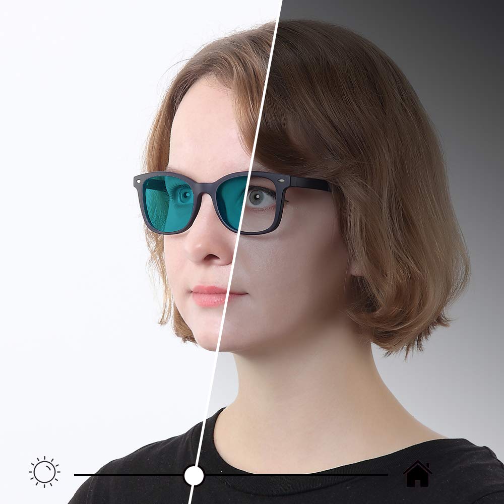 YEIN Blue Light Blocking Glasses - Photochromic Anti Eyestrain Computer & Reading Glasses for Women & Men - UV Protection for Screen Time, Gaming & Office Work