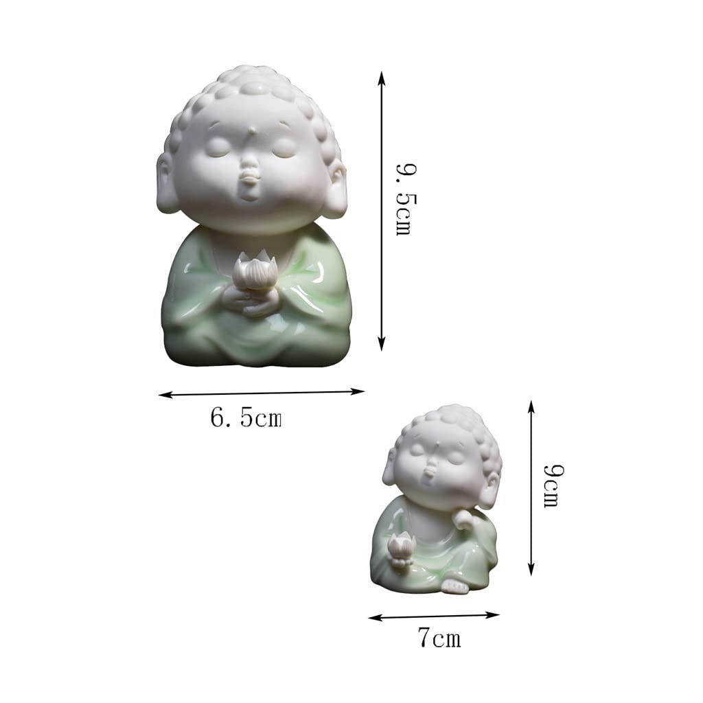 Little Cute Buddha Statue - Exquisite Ceramic Buddha Ornament for Home Decor, Meditation Room, Office Desk & Gift Giving | Handcrafted Zen Decor for Peace & Happiness