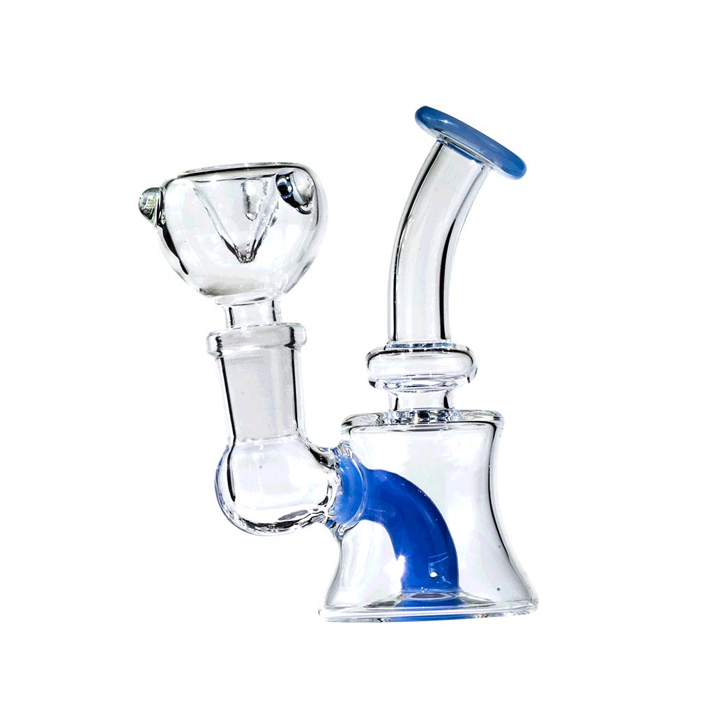 Mini Glass Dab Rig Kit - Handheld Water Pipe with 14mm Bowl & Quartz Banger for Concentrates | Portable Dab Rig for Wax, Oil & Shatter | Perfect for Home Use & Travel
