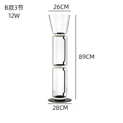 Modern LED Glass Floor Lamp - Bright Adjustable Standing Light for Living Room, Bedroom, Office - Stylish Home Decor Lighting for Reading & Relaxing
