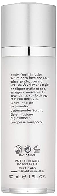 Radical Skincare Youth Infusion Serum - Anti-Aging Face Serum for Wrinkles & Fine Lines | Brightening & Hydrating Treatment | Even Skin Tone | Paraben-Free | Clinically Proven | All Skin Types | 2-Pack (1 Fl Oz Each) | Perfect for Daily Skincare Routine & Nighttime Regimen
