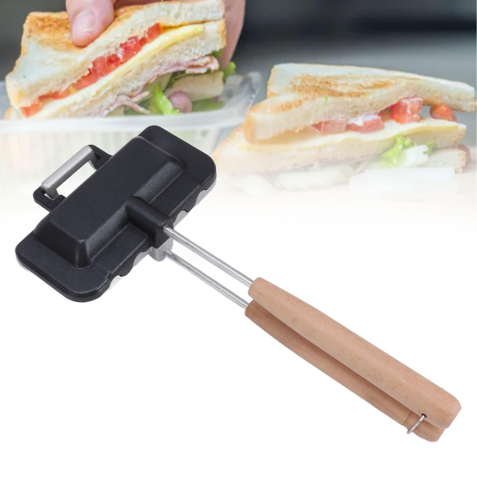 Nonstick Double Sided Sandwich Maker & Grilled Cheese Pan - Breakfast Skillet for Pancakes, Frittatas, Toast - Perfect for Quick Meals, Camping & Family Breakfasts