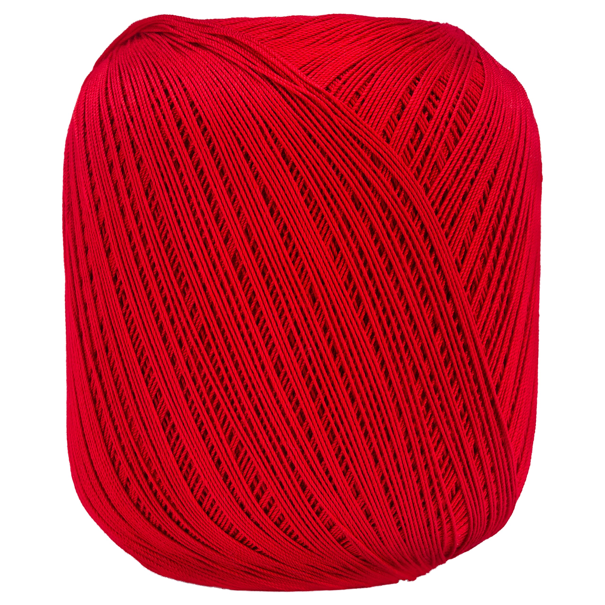 Aunt Lydia Value Crochet Thread - 100% Cotton Yarn for Crocheting & Knitting, 3-Ply, Victory Red - Perfect for Doilies, Table Runners, and Handmade Gifts