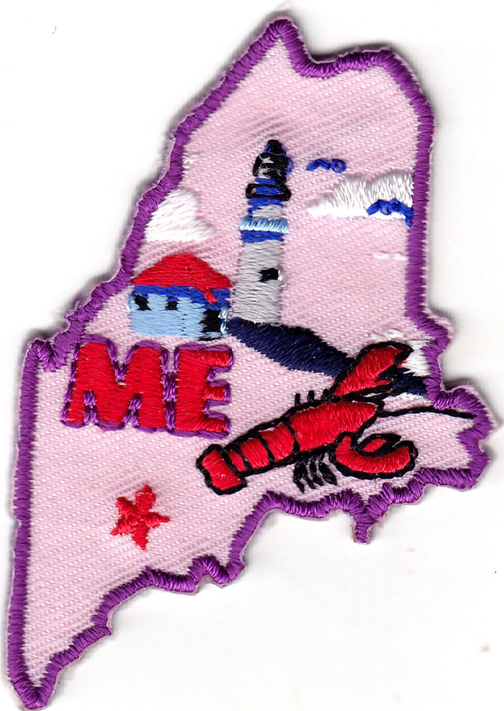 ME - Maine State Shape Iron On Embroidered Applique Patch | New England Souvenir | Perfect for Jackets, Hats, Bags & DIY Crafts