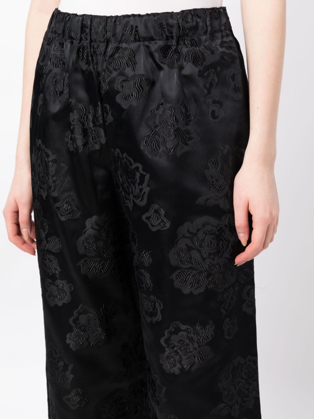 Comme Comme Women's High Waisted Black Trousers - Slim Fit Stretch Pants for Work, Office & Casual Wear