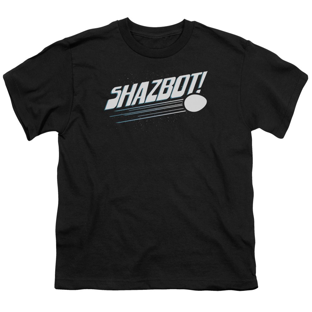 Trevco Mork & Mindy Shazbot Egg Short Sleeve Youth T-Shirt - Black - Size 18 - Funny Vintage TV Show Tee for Kids - Perfect for Cosplay, Halloween Costumes & Fan Gifts