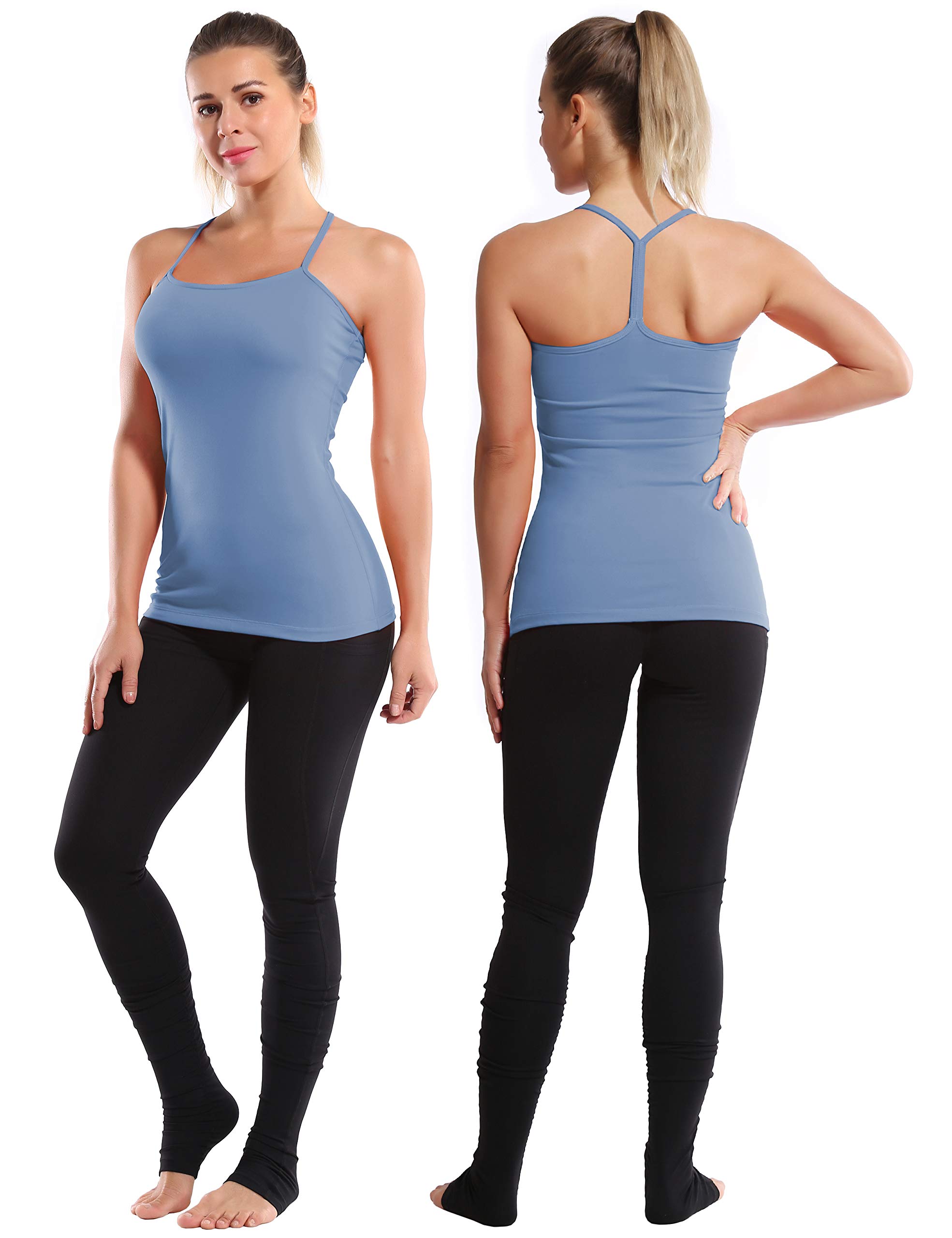 BUBBLELIME Women's Seamless Racerback Tank Top - Breathable Cotton Spandex Workout Shirt for Yoga, Running & Gym - Comfortable Athletic Crop Top for Women - Perfect for Fitness, Lounge & Everyday Wear