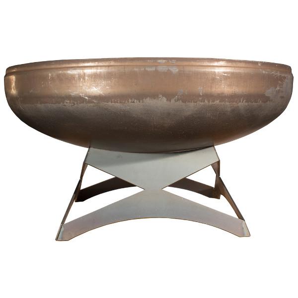 Liberty Fire Pit with Angular Base - Outdoor Patio & Backyard Fire Pit for Camping, Garden, and Bonfire Nights - Durable Steel Fire Pit Bowl with Stable Design