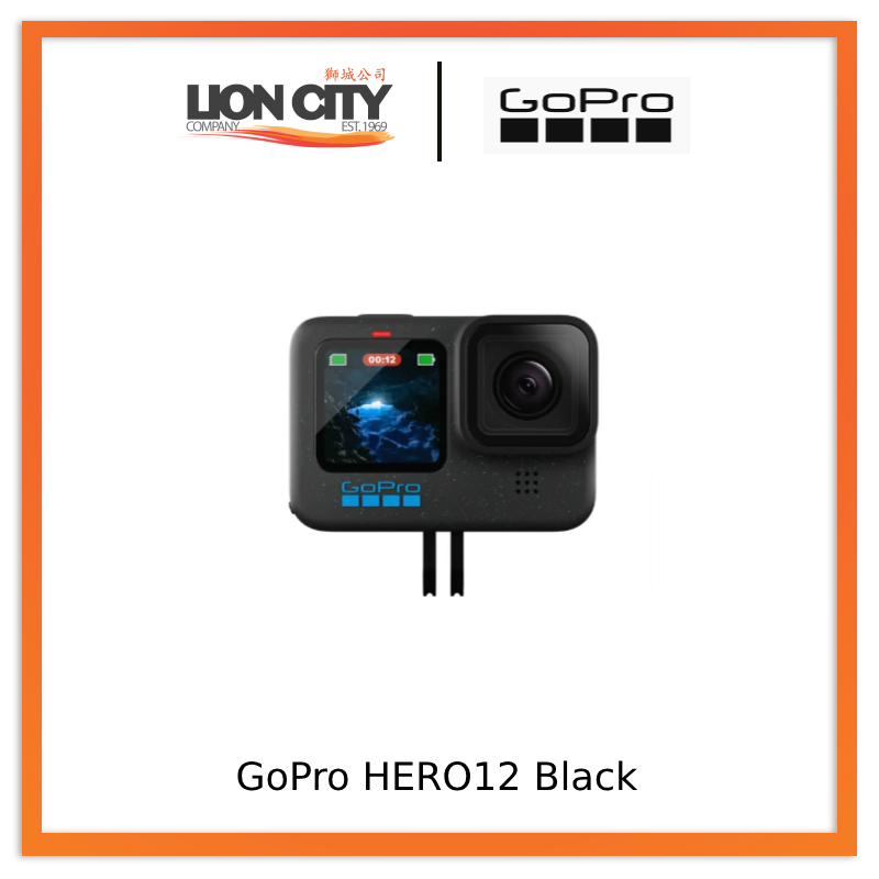 GoPro HERO12 Black 5.3K Waterproof Action Camera with HyperSmooth 6.0 Stabilization - Perfect for Vlogging, Travel Adventures & Extreme Sports
