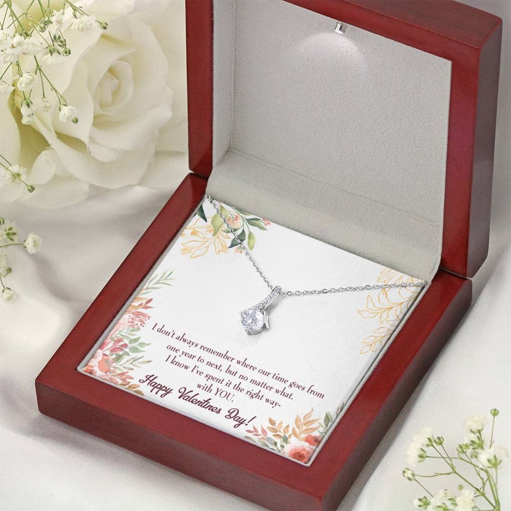 Elegant Mahogany Luxury Box with Stone Necklace & Message Card - Perfect Romantic Gift for Girlfriend, Anniversary or Valentine's Day - Express Your Love with Timeless Keepsake Jewelry for Special Moments