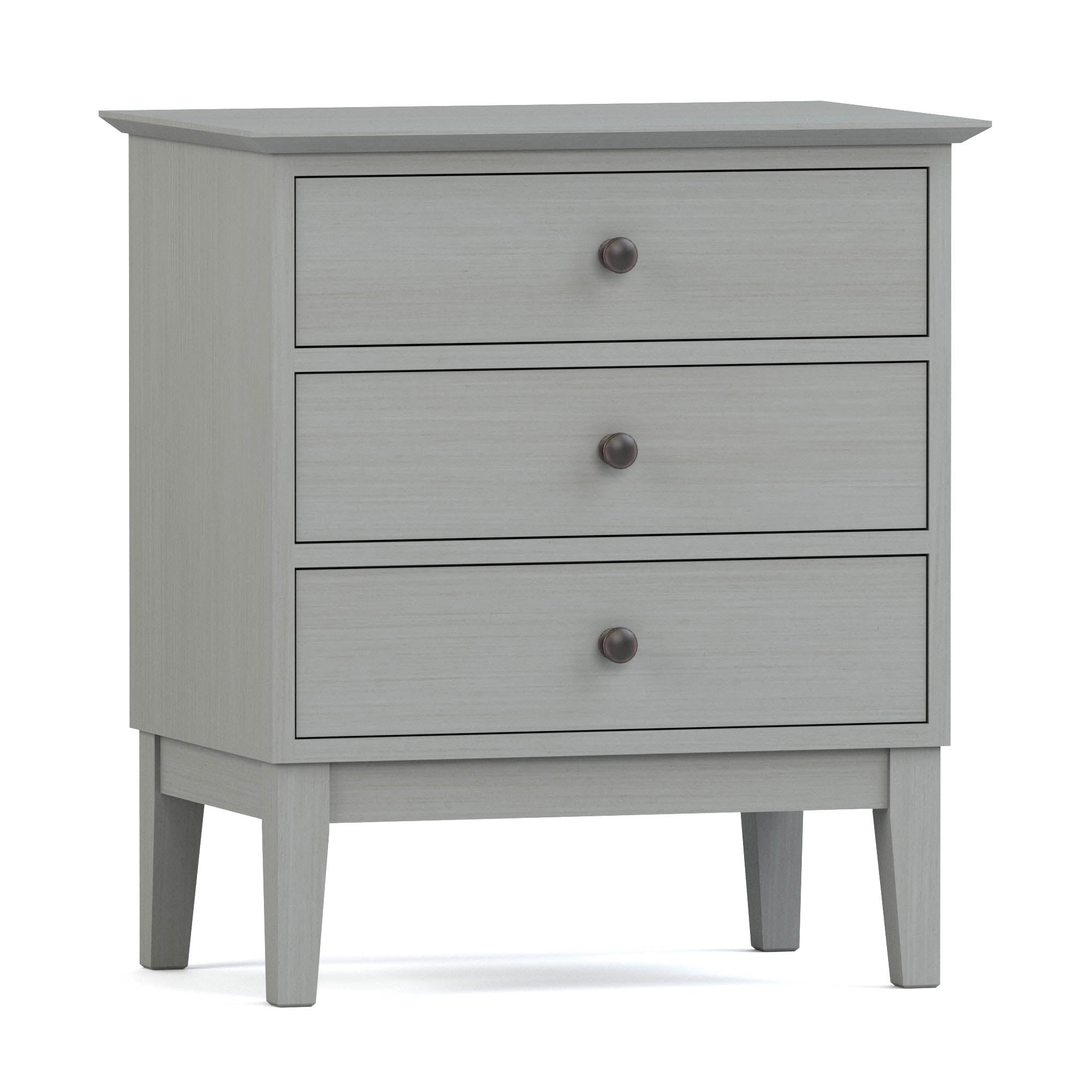 Gable Road 3-Drawer Nightstand - Modern Bedside Table with Storage for Bedroom, Living Room, or Office