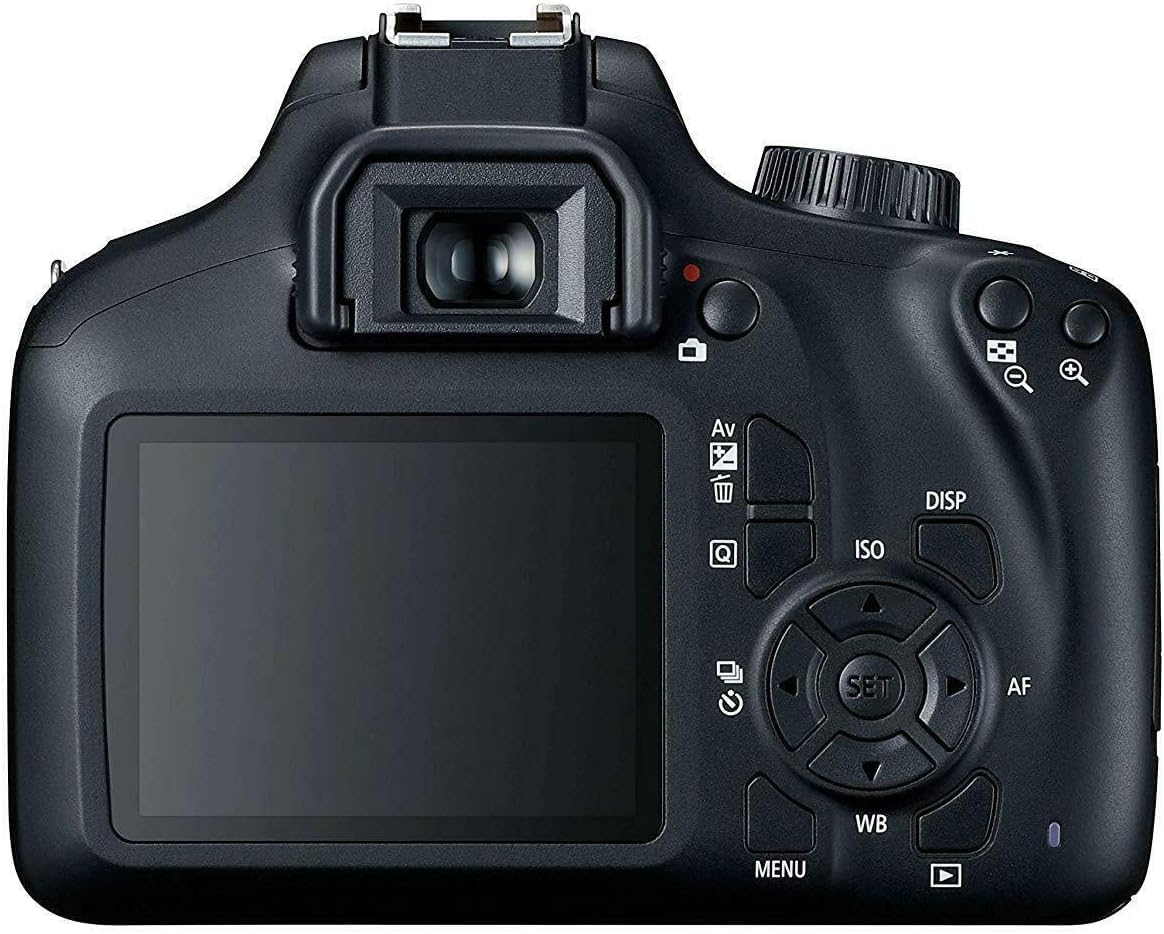 Canon EOS 4000D Rebel T100 DSLR Camera Bundle with 18-55mm Lens | 64GB Memory Card, Case, Tripod & Accessories Kit (Renewed) - Perfect for Beginners, Travel Photography & Vlogging