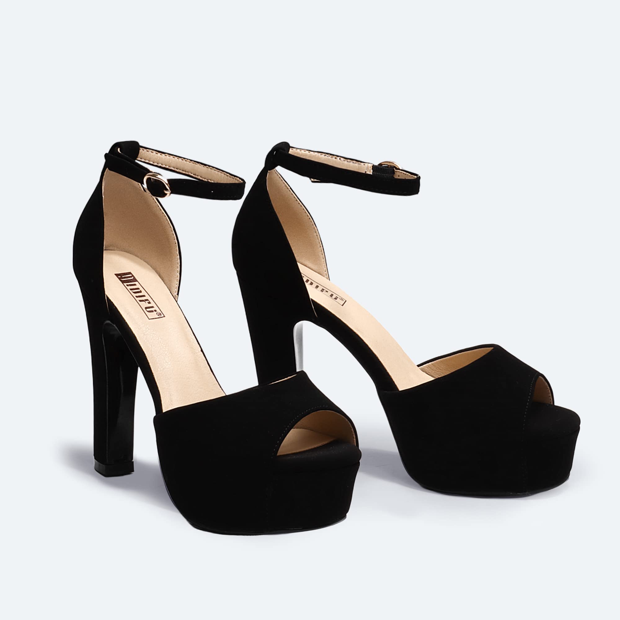 IDIFU Women's Platform Chunky High Heel Sandals - Peep Toe Ankle Strap Dress Shoes for Wedding, Party & Evening Events - Comfortable Bridal Heels for Women (Perfect for Prom, Date Night & Special Occasions)