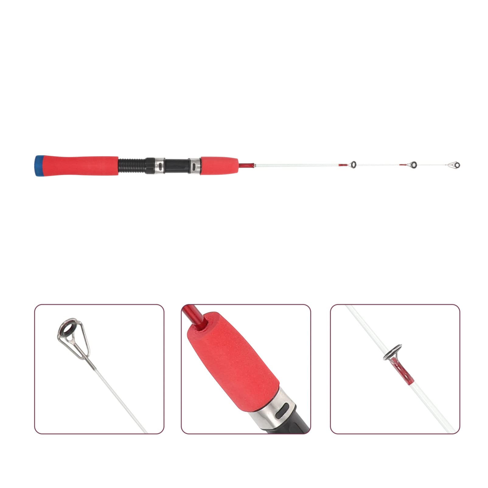 CLISPEED Kids Fishing Pole - 2 Pack Ice Fishing Rod Set with Short Pole for Winter Ice Fishing | Perfect for Children's Outdoor Winter Activities & Family Fishing Trips