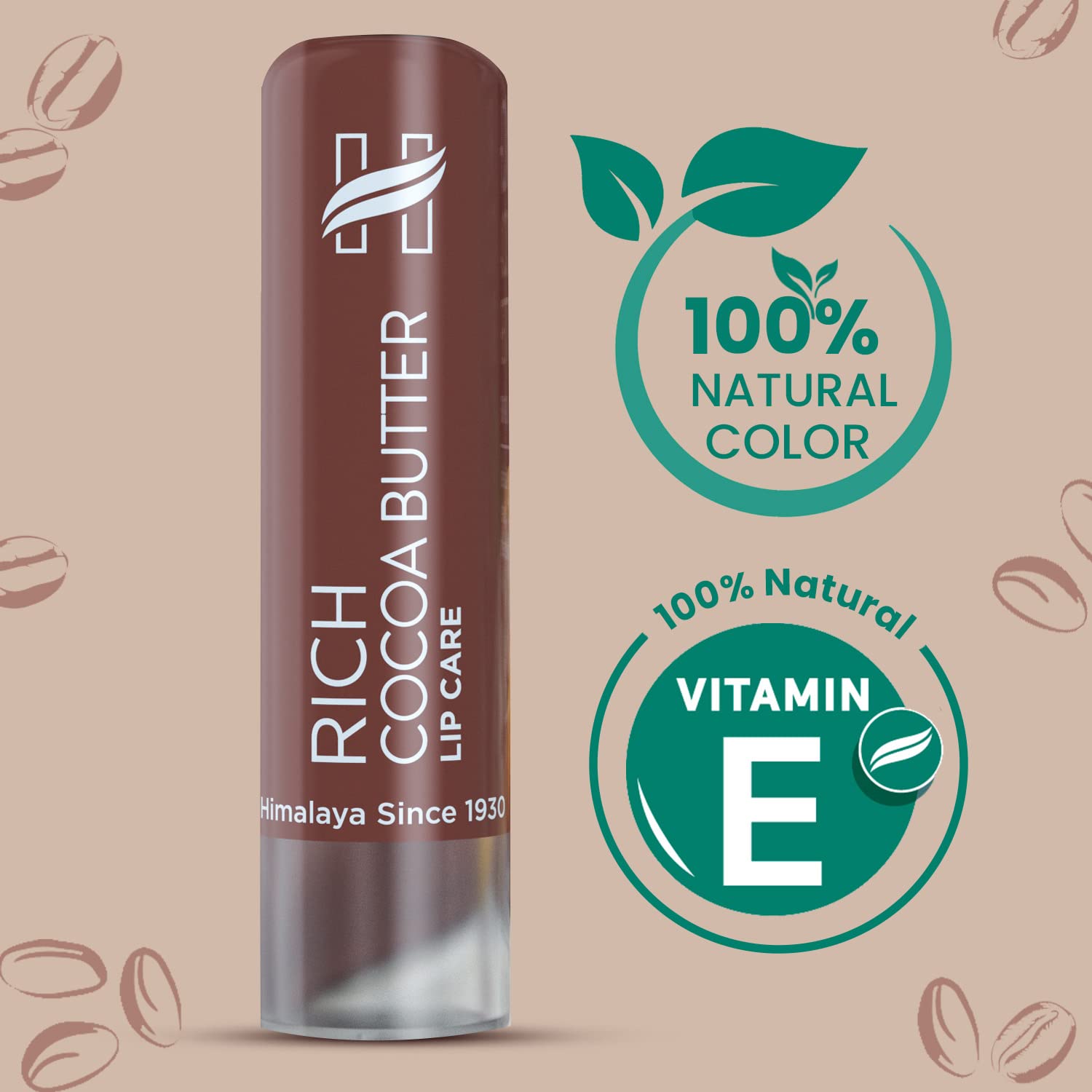 Himalaya Rich Cocoa Butter Lip Balm - 4.5g Ultra Moisturizing Lip Care for Dry, Chapped Lips - Perfect for Winter, Travel & Daily Hydration