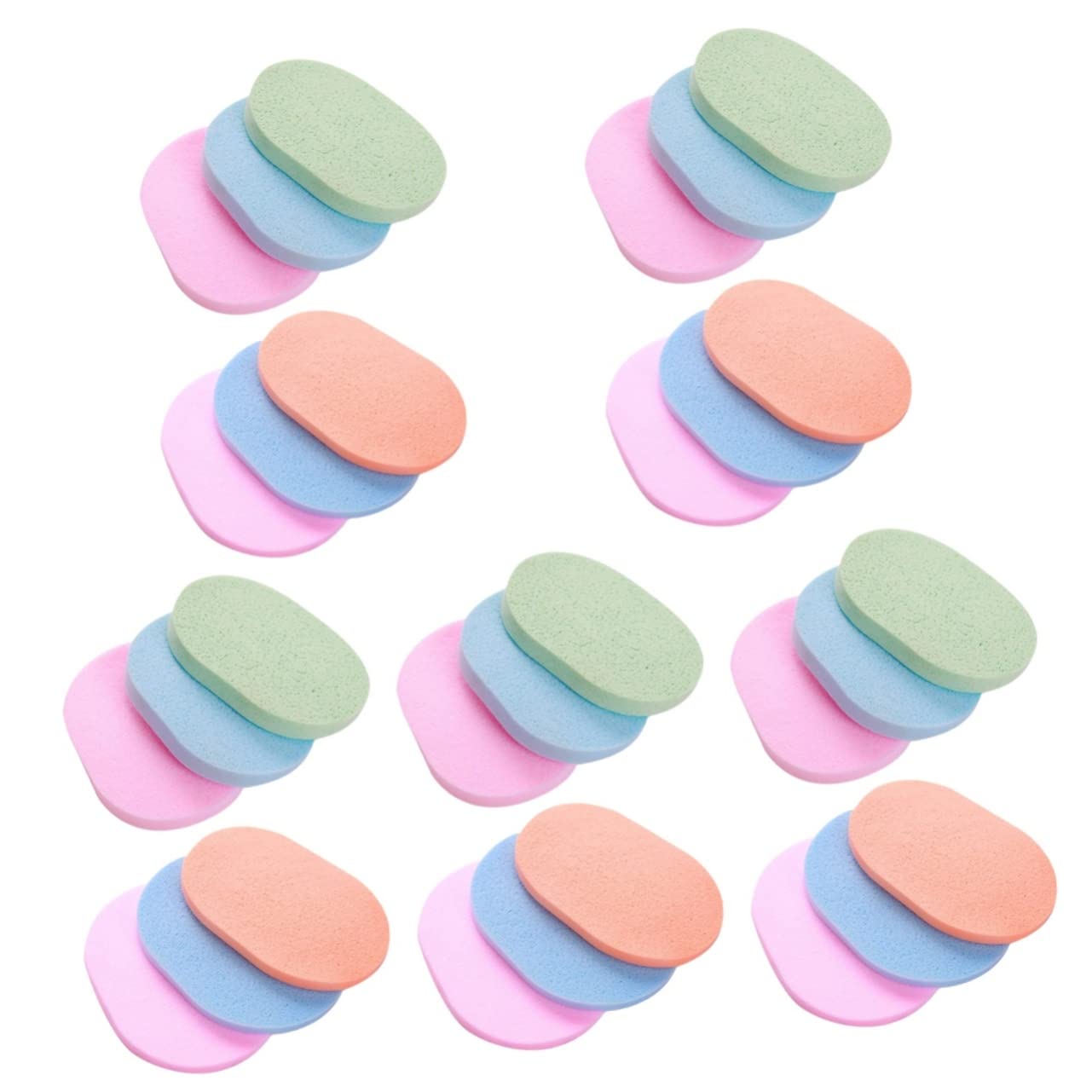 Healeved 30 Pcs Makeup Sponge Set - Soft Cleansing Powder Puff & Natural Seaweed Sponge for Flawless Foundation & Skincare Application | Perfect for Daily Makeup, Beauty Blending & Facial Cleansing