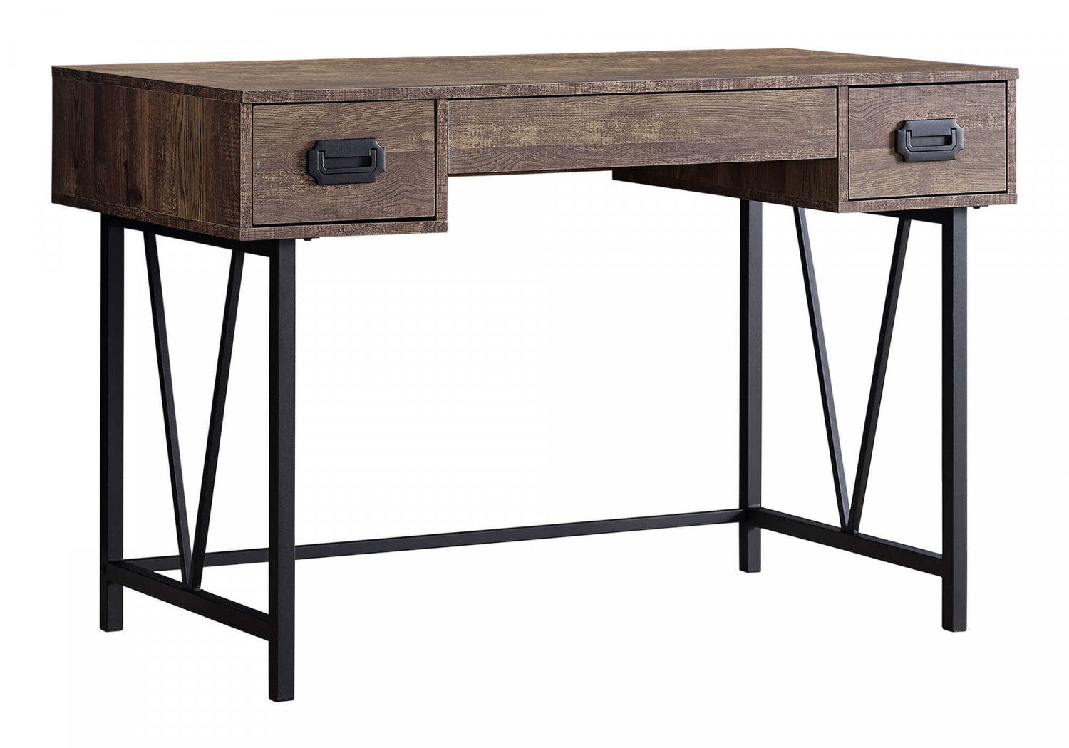 Zava Desk - Modern Brown Wooden Computer Desk for Home Office, Study & Gaming | Ergonomic Design with Spacious Work Surface
