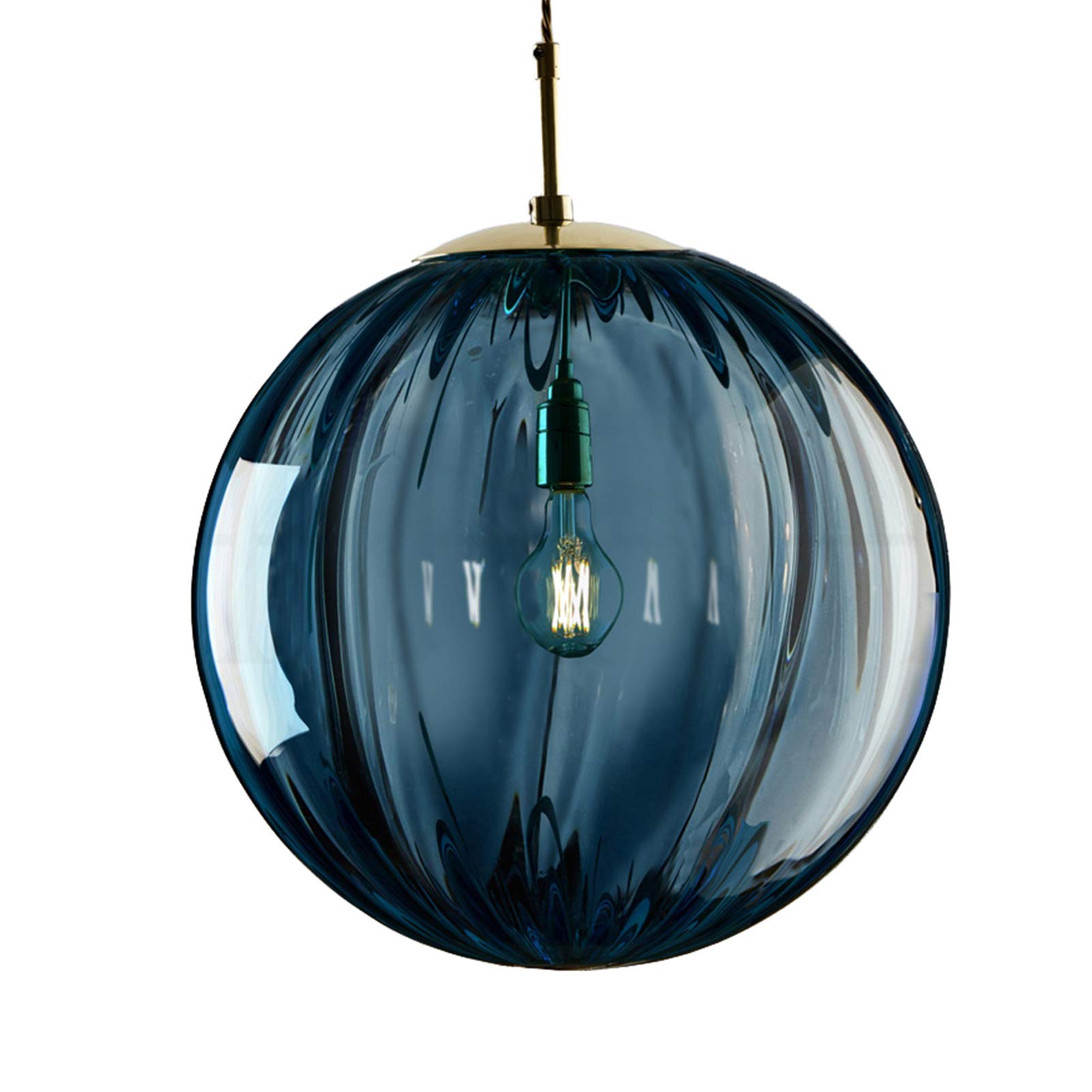 QLIGHA Modern LED Pendant Light - Nordic Style Glass Ball Hanging Lamp for Bedroom, Dining Room, Bar & Kitchen Decor - Dimmable Suspension Lighting Fixture for Home, Loft & Commercial Spaces