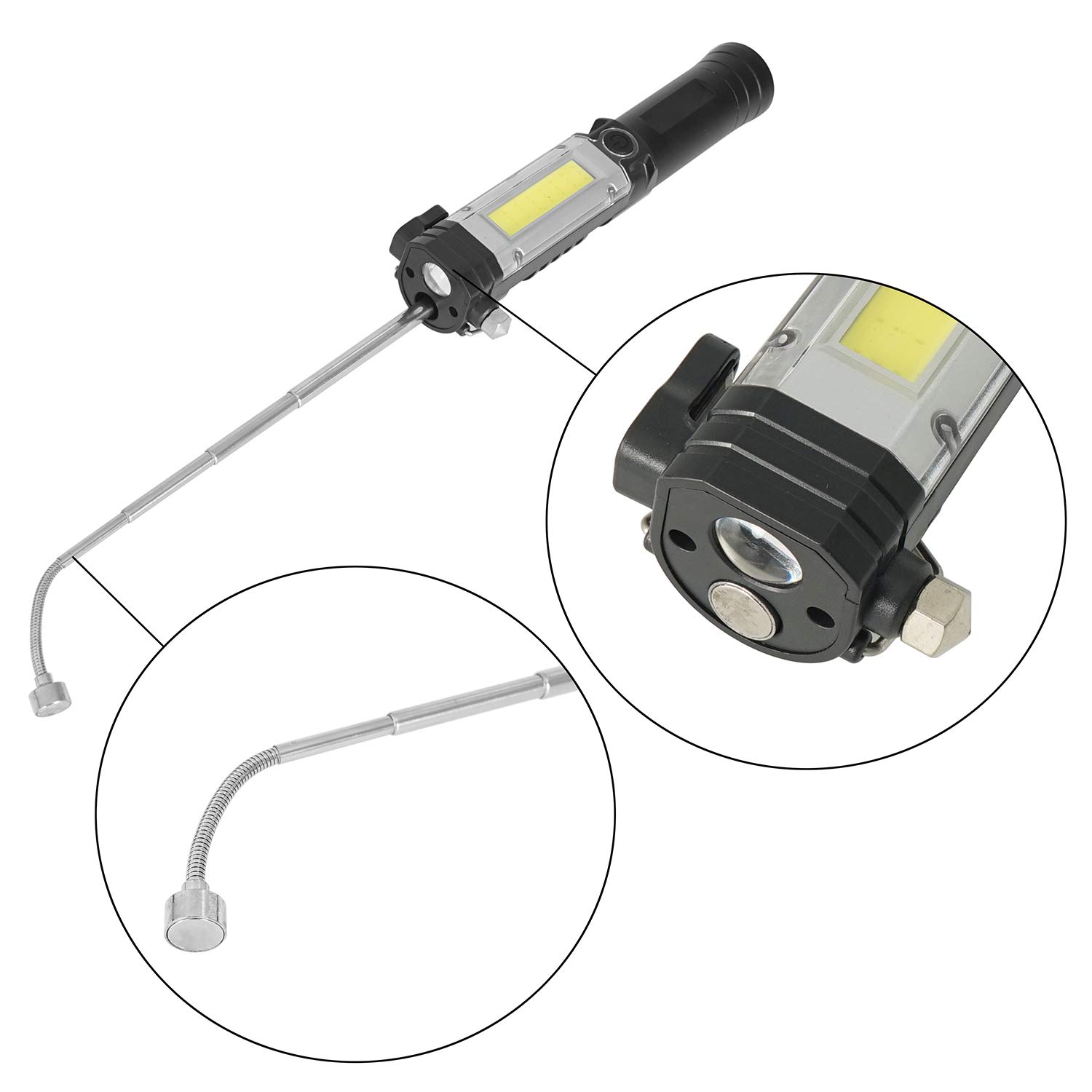 Hooke Road Universal Flashlight Holder Mount for 2011-2018 Jeep Wrangler JK & Unlimited (Sport, Sahara, Rubicon) - Heavy Duty Tactical Light Clip with Quick Release (Batteries Not Included) | Perfect for Off-Roading, Camping & Emergency Vehicle Use