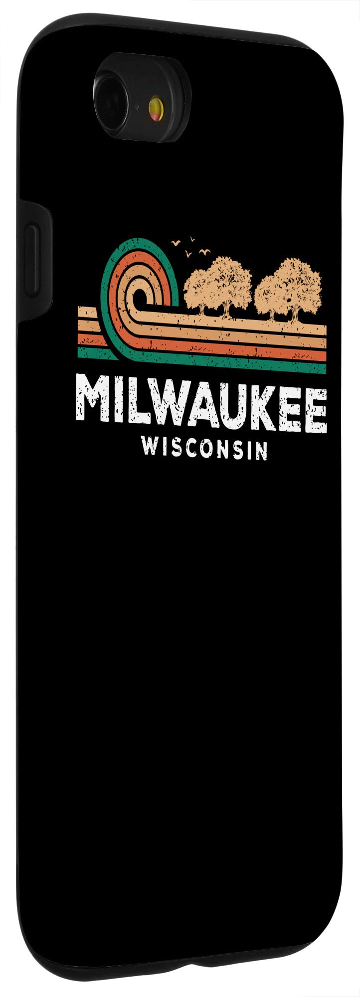 iPhone SE (2020) / 7 / 8 Vintage Milwaukee Sunset Wisconsin Souvenir Phone Case - Stylish Protective Cover for Travelers & Wisconsin Lovers