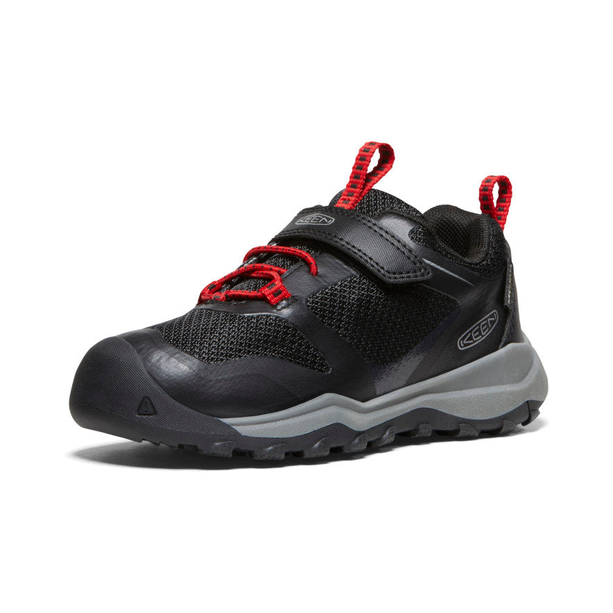 Waterproof Kids' Shoes - Little Wanduro Sneakers for Boys & Girls | Black & Ribbon Red | Perfect for Rainy Days & Outdoor Play