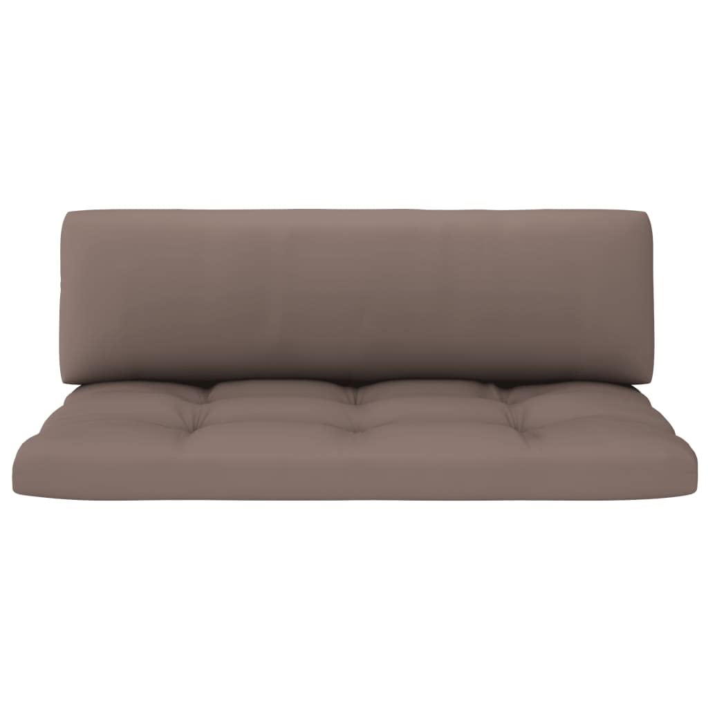2-Piece Thickly-Padded Pallet Sofa Cushions Set - Comfortable Outdoor Patio Furniture Seat Cushions in Taupe | Perfect for Garden, Deck, and Poolside Lounging