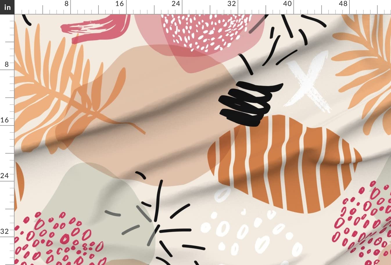 Premium Spoonflower Fabric - Soft Abstract Jungle Print Minky Fabric by The Yard for Sewing Projects | Baby Blankets, Quilt Backing, Plush Toys & DIY Crafts