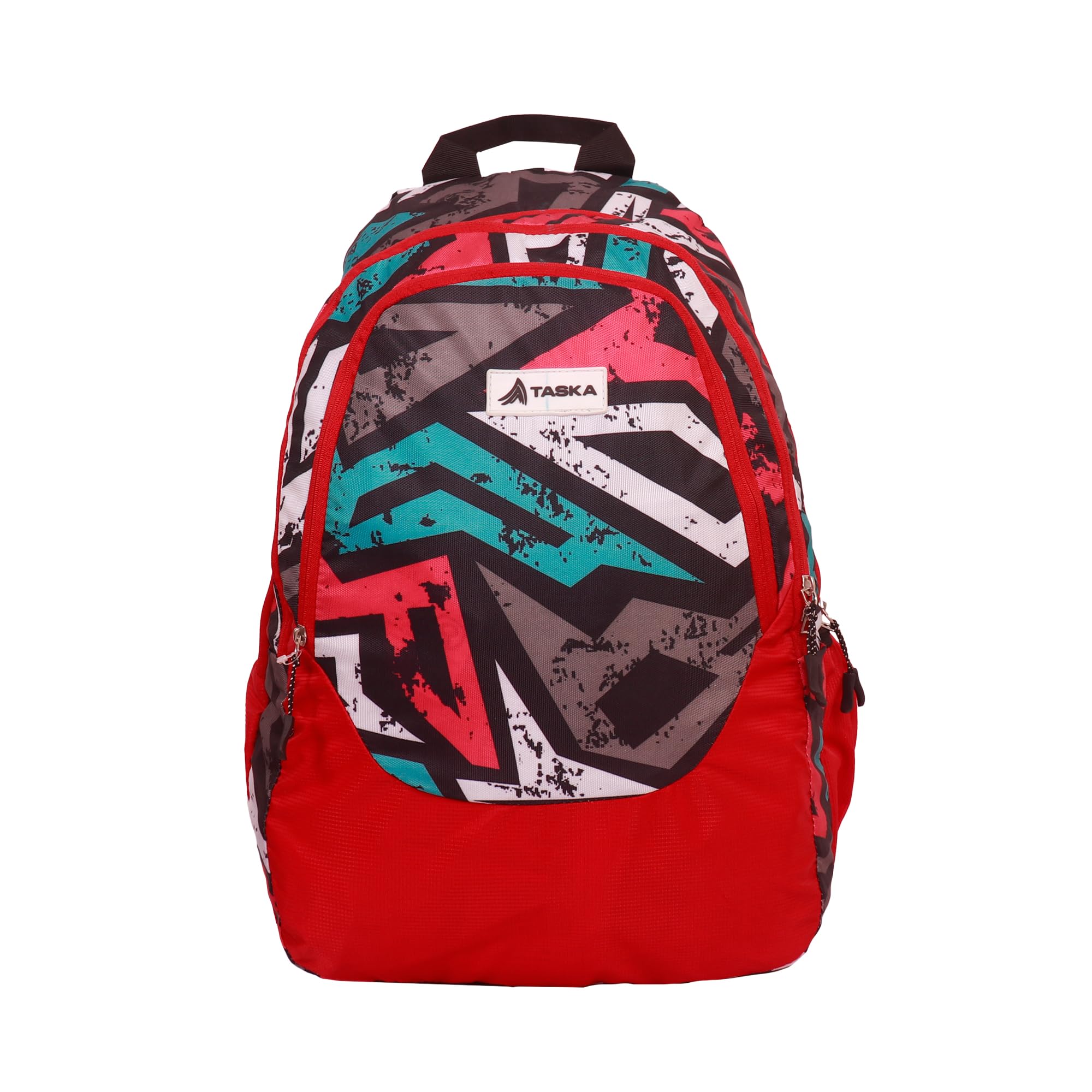 Water Resistant Polyester Laptop Backpack for College, School & Office - Funky Red Maple Design with Rain Cover for Men, Women, Boys & Girls | Perfect for Commuting, Travel & Daily Use