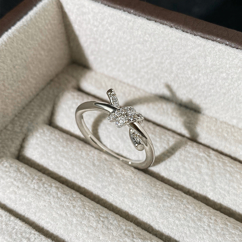 Elegant Gold Plated Twisted Knot Ring for Women - HR1241 | Perfect for Weddings, Parties & Everyday Fashion Accessories