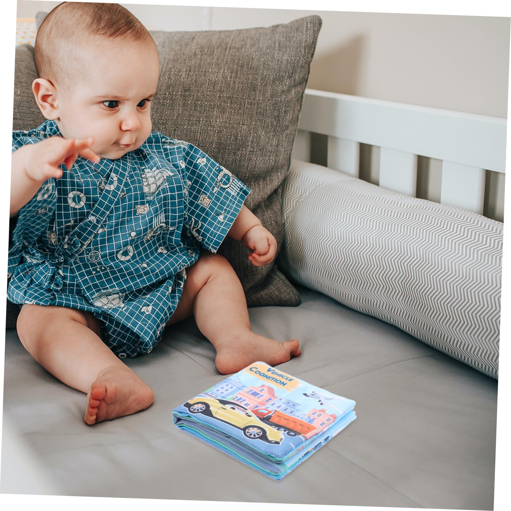 RORPOIR Early Education ABC Crinkle Book - Soft Cloth Baby Book for Toddlers, Infants & Kids | Educational Learning Toy with Storytelling for Sensory Play & Travel