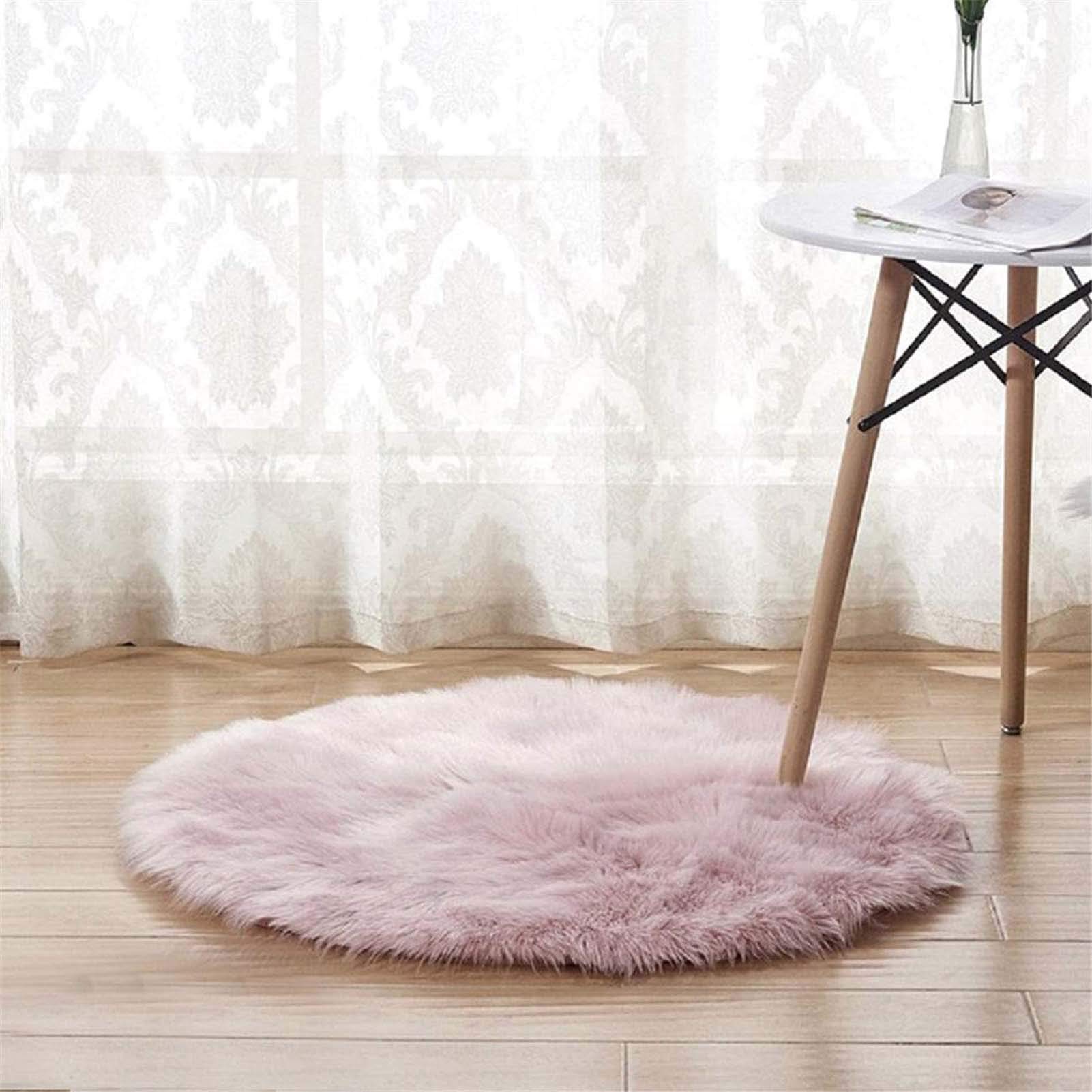 Premium Faux Fur Sheepskin Area Rug 1.3ft - Ultra Soft Plush Fluffy Floor Mat, Cozy Chair Cover & Seat Pad - Perfect for Bedroom, Living Room, Nursery Decor - Adds Warmth & Luxury to Any Space