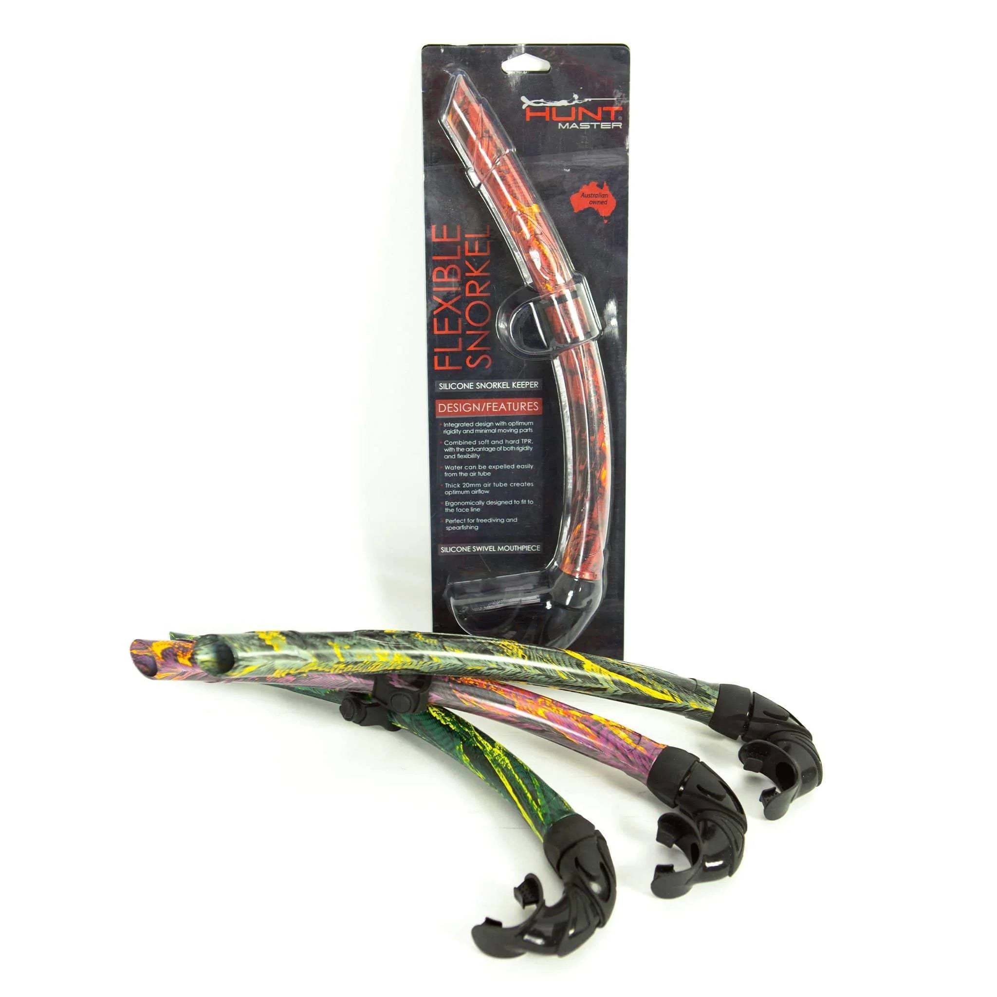 Hunt Master Camo Dive Snorkel - Professional Underwater Snorkeling Gear for Scuba Diving, Spearfishing & Marine Exploration