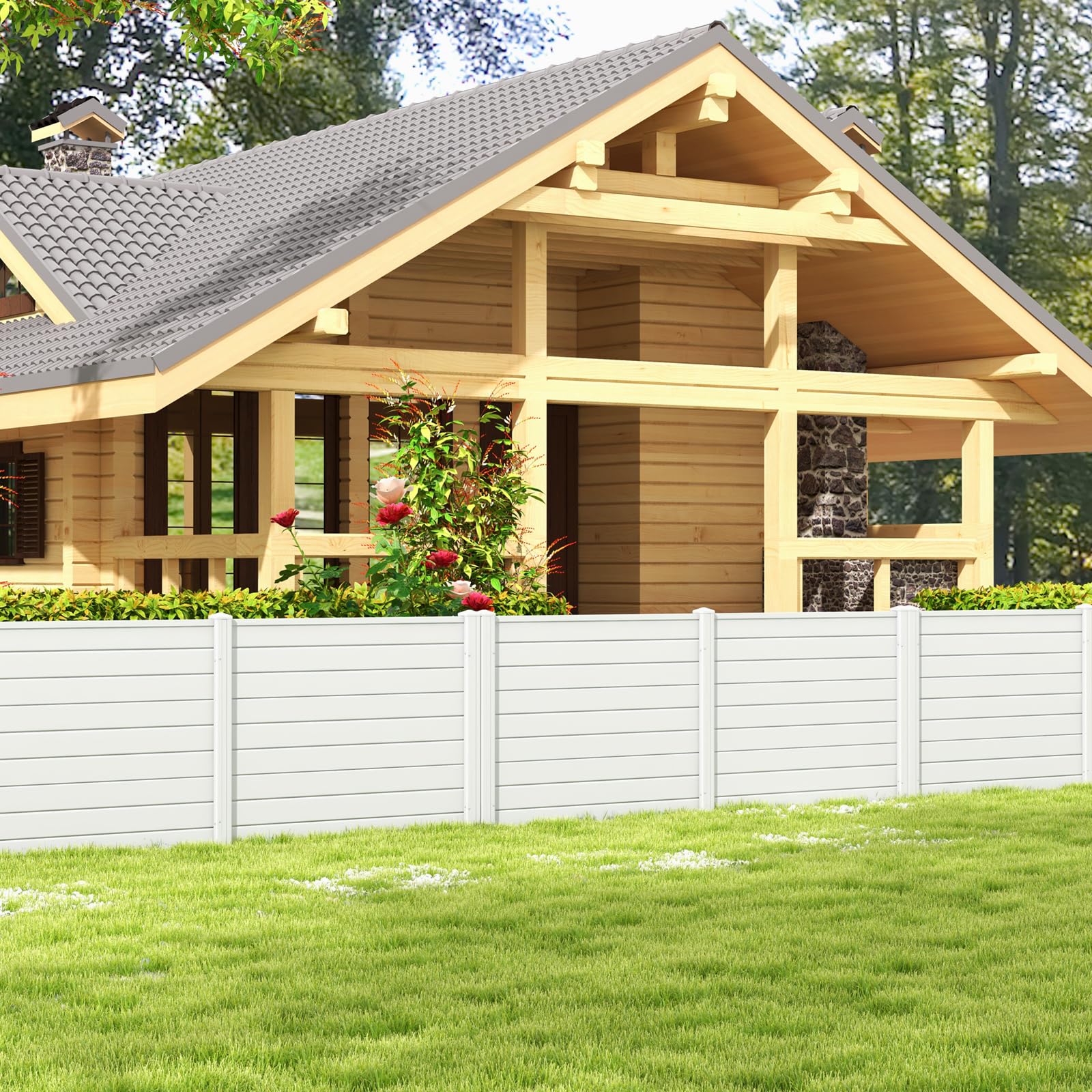 Giantex 4-Panel Outdoor Privacy Screen - 48
