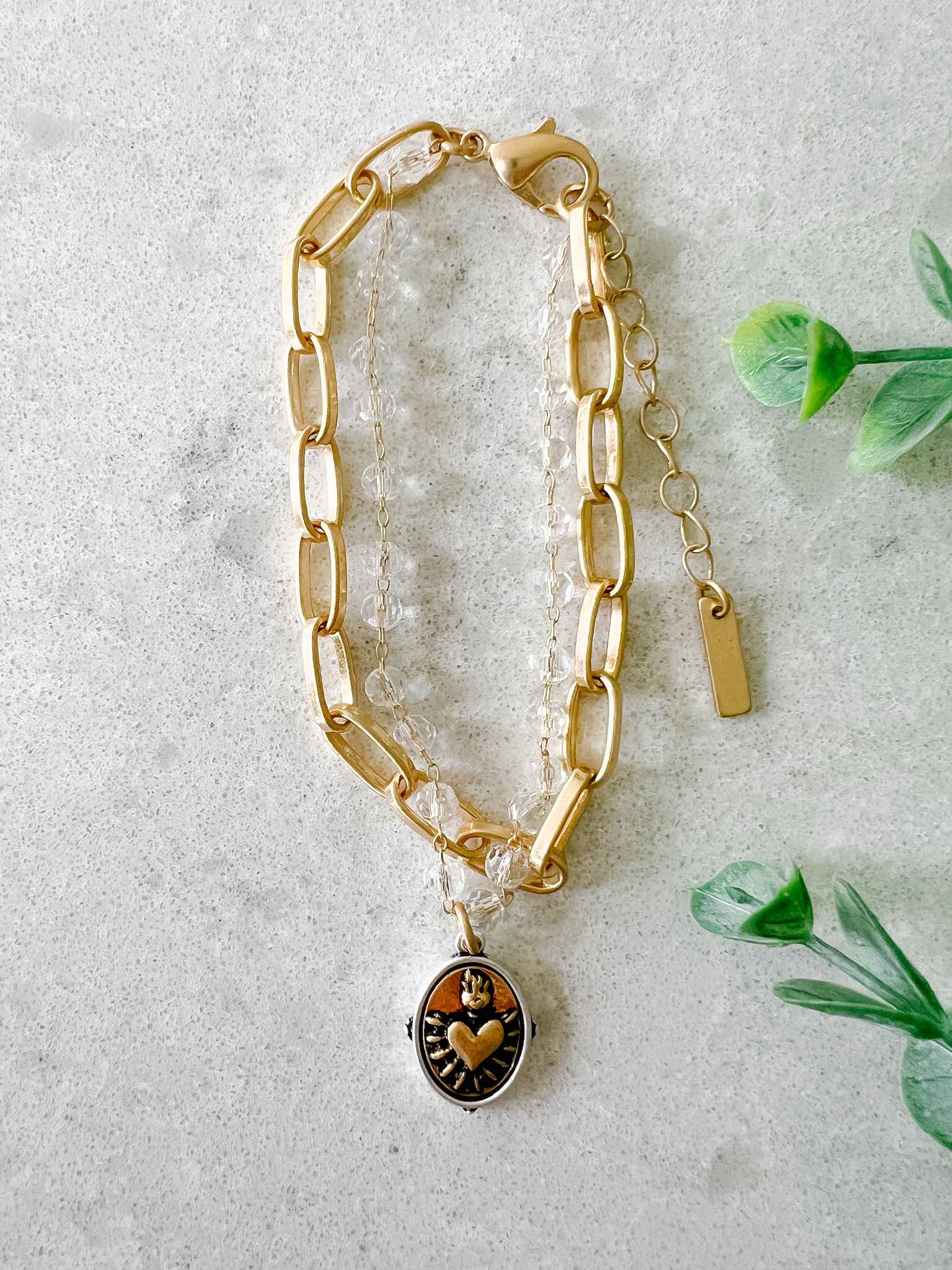 Sacred Heart Bracelet for Women - Religious Jewelry, Inspirational Gift for Faith & Protection - Perfect for Church, Daily Wear & Special Occasions