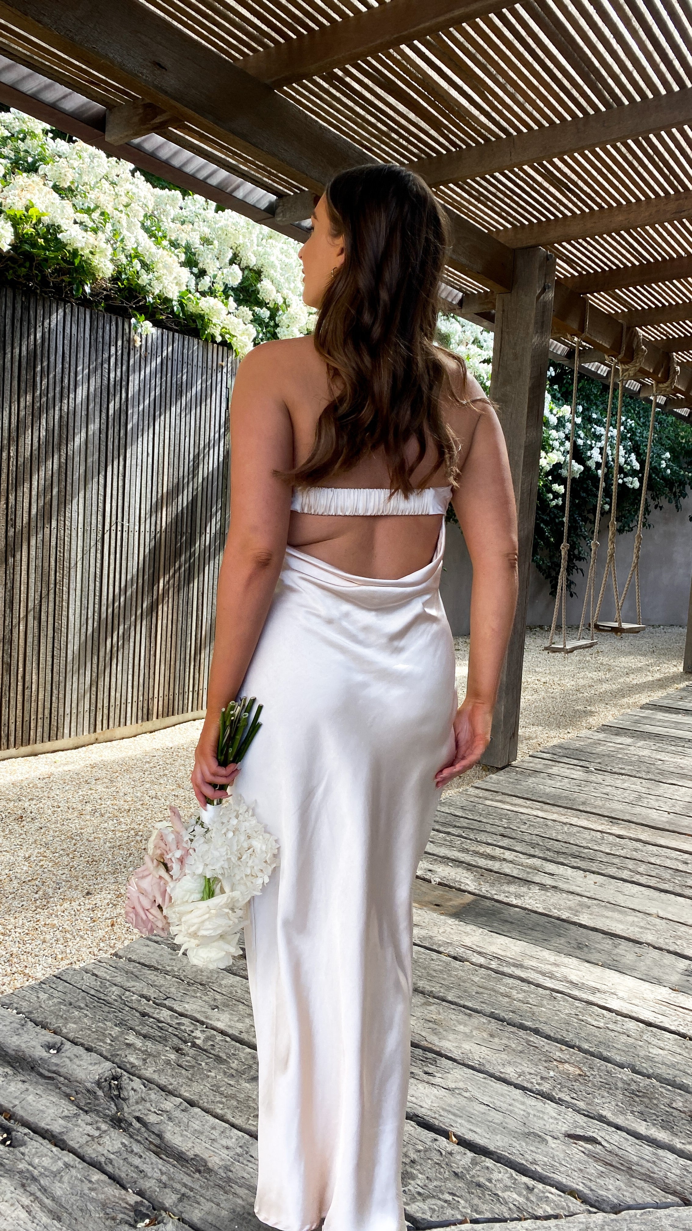 Elegant Gisele Maxi Dress in Champagne - Perfect for Weddings, Parties & Special Occasions