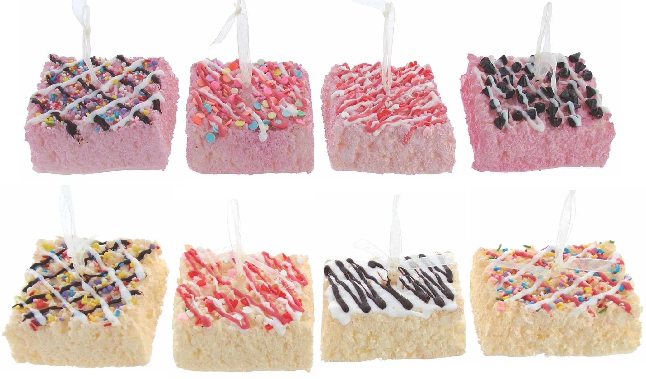 2.75 Inch Realistic Rice Crispy Treat PVC Ornament - Perfect for Christmas Tree Decor, Party Favors, and DIY Crafts