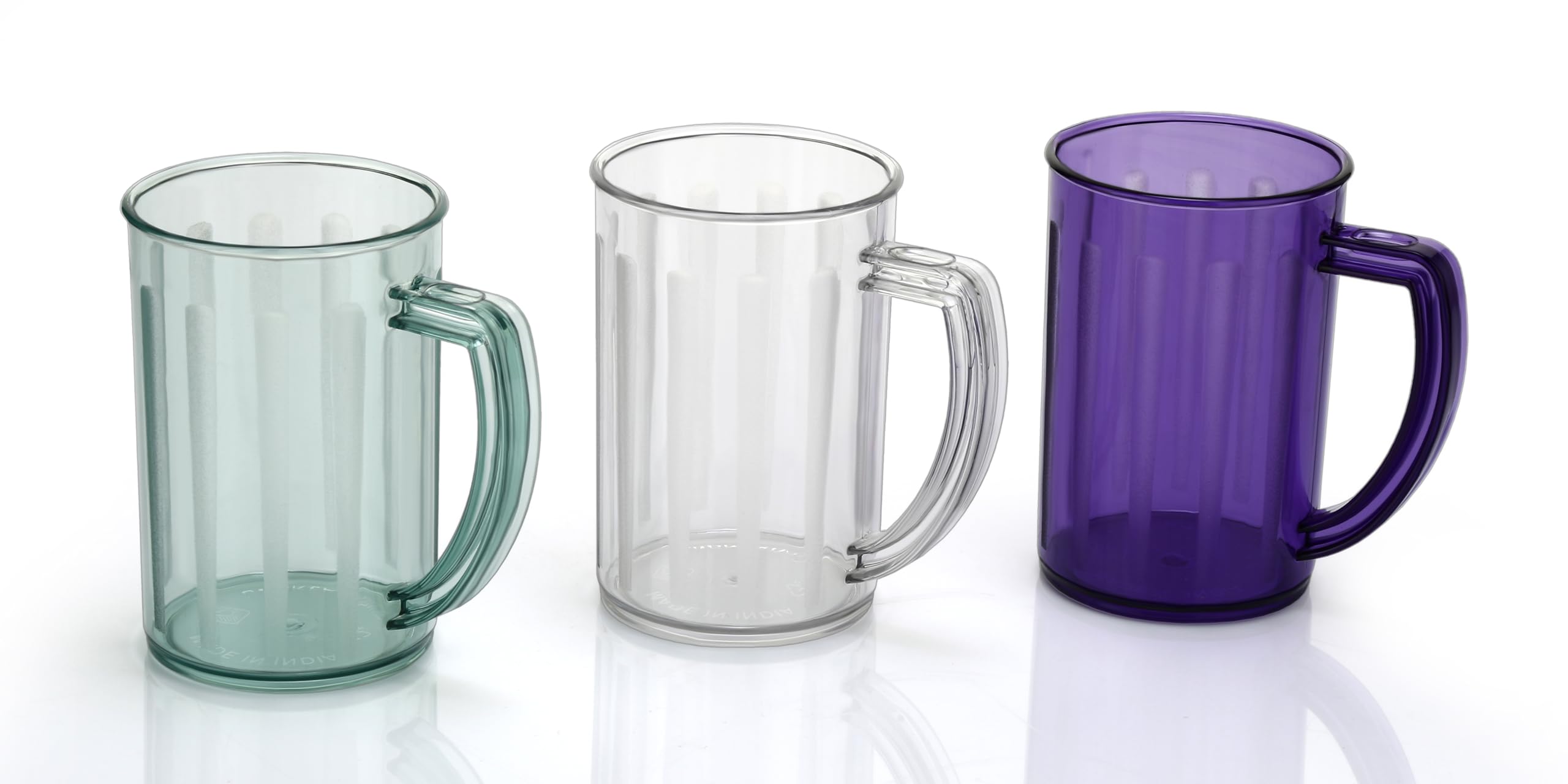 Unbreakable 400ml PET Plastic Drinking Glass - Shatterproof Juice, Beer & Wine Mug with Handle, Set of 2 (Purple) - Perfect for Smoothies, Cocktails & Outdoor Parties