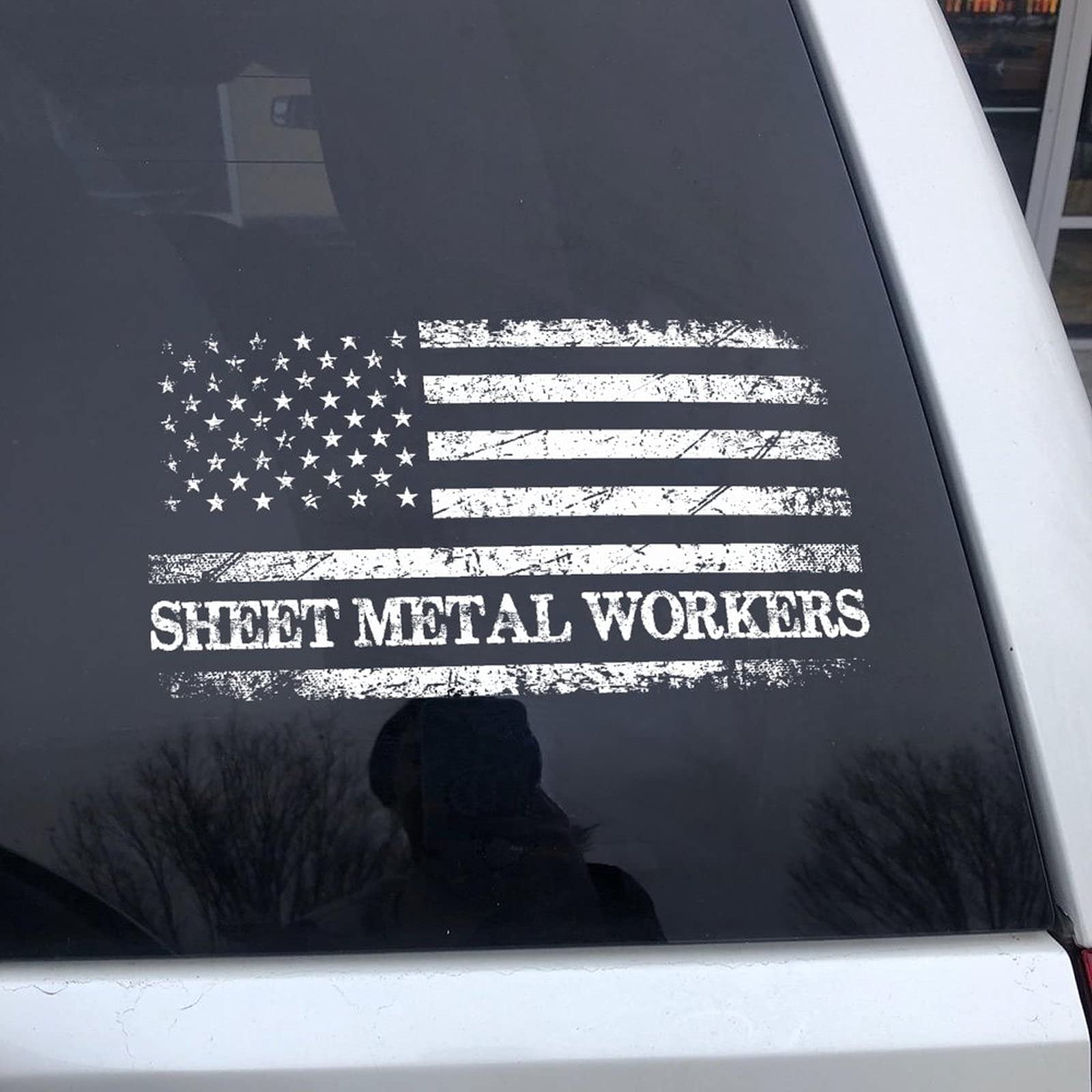Patriotic USA Flag Car Sticker - Premium Vinyl Auto Decal for Windows, Bumpers & Laptops - Durable Home & Office Decor for Living Room, Tumbler, Bathroom - Perfect for 4th of July, Veterans Day & American Pride Displays