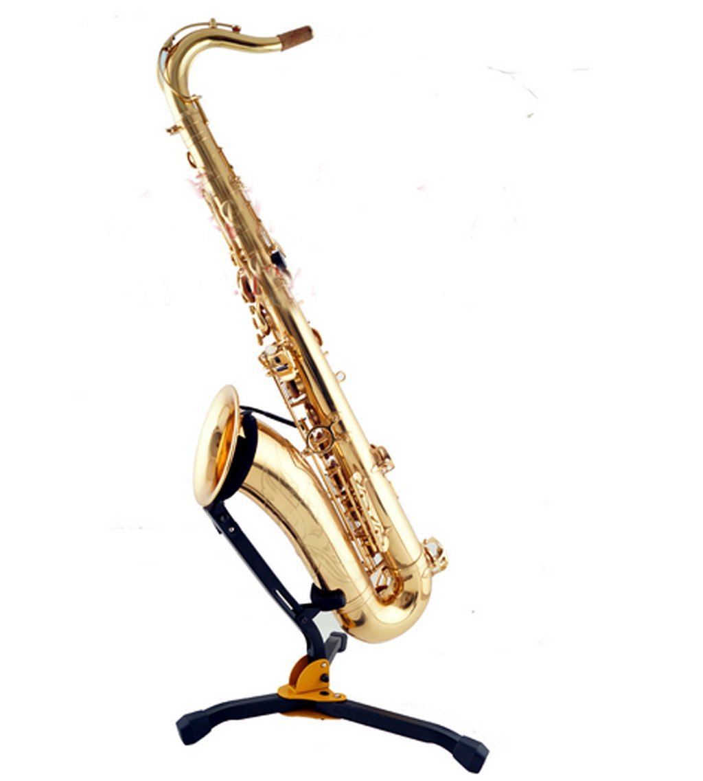 Foldable Saxophone Stand for Alto & Tenor Sax - Adjustable Tripod Holder with Rubber Grips | Perfect for Home Practice, Band Performances & Music Lessons