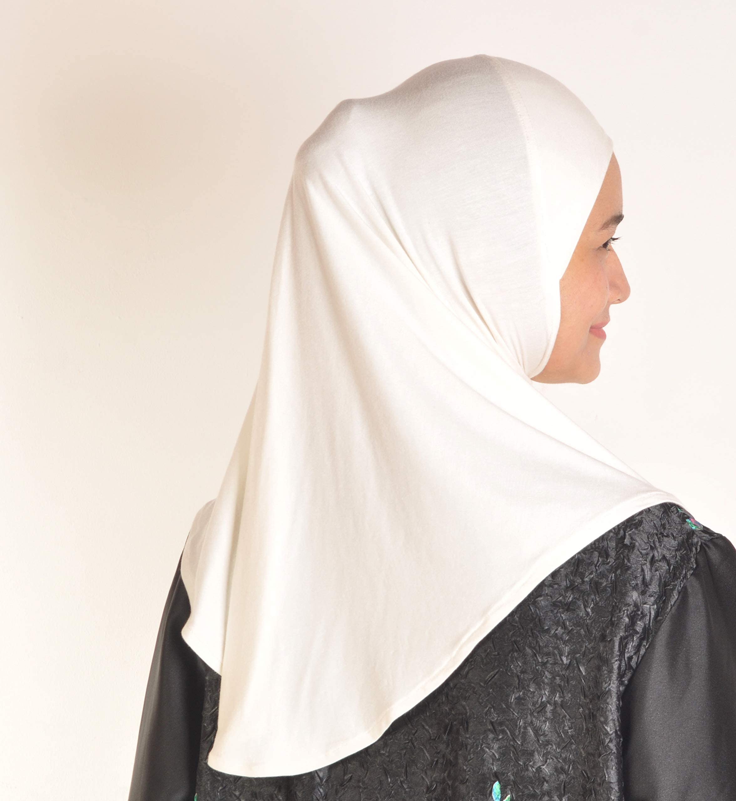 One Piece Al Amira Hijab - Instant Head Scarf in Soft Cotton Jersey - Practical Head Cover for Women (Medium Size) - Perfect for Daily Wear, Prayer & Modest Fashion