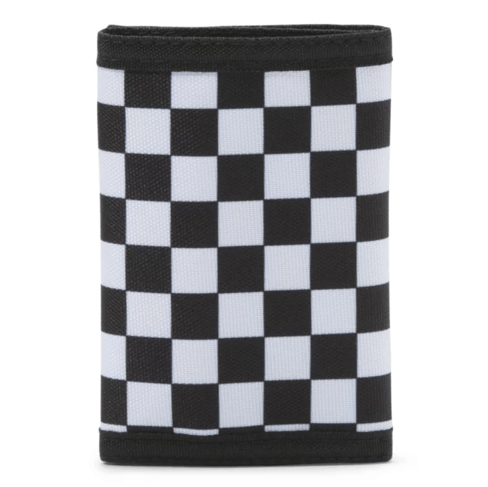 VANS Classic Slip-On Velcro Wallet - Black & White Checkerboard Pattern | Secure RFID Protection for Everyday Use, Travel & Outdoor Activities