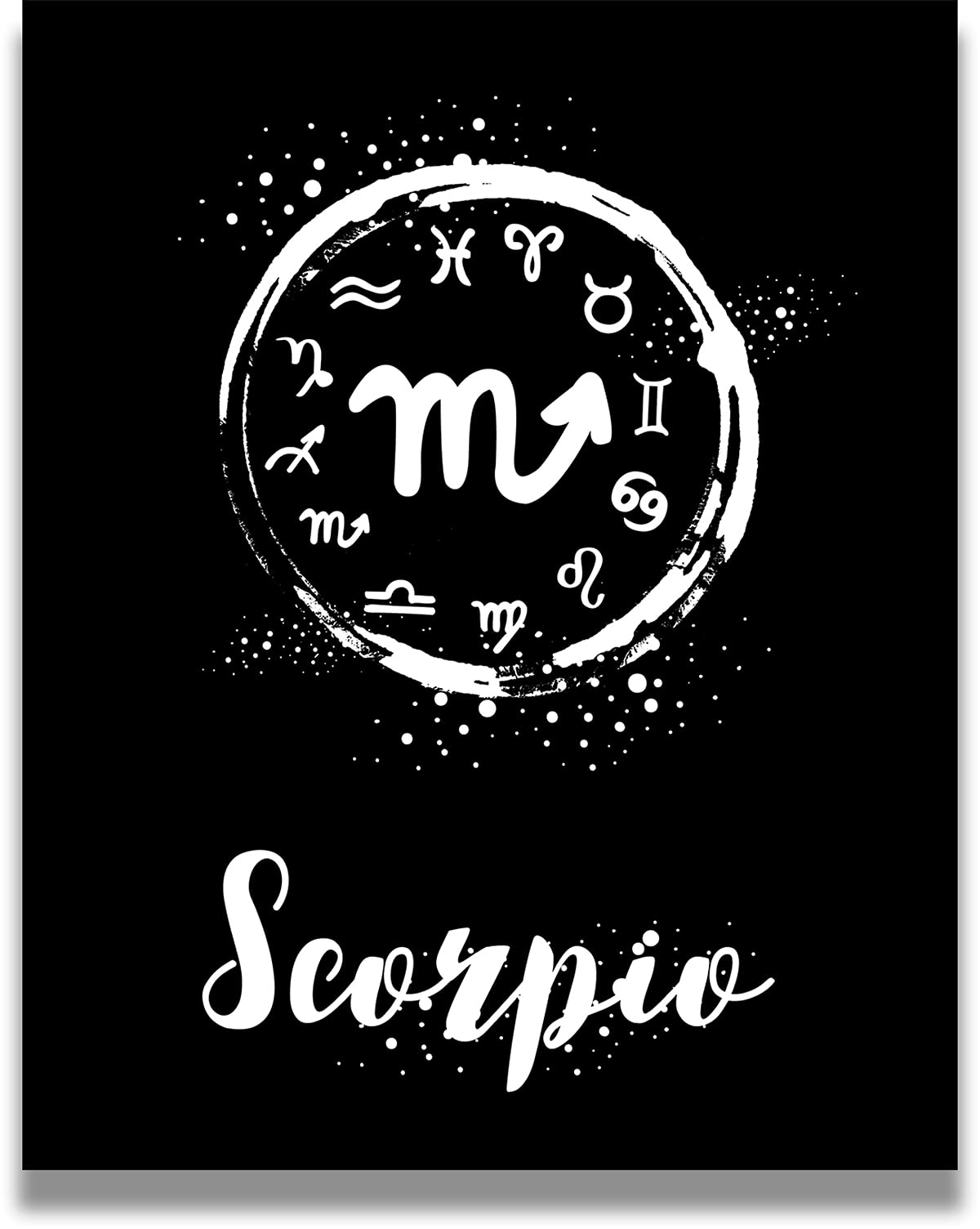Scorpio Zodiac Sign Wall Art - Boho Astrology Decor for Women, 32x40 Ready to Hang Canvas Poster - Perfect for Bedroom, Living Room & Office Decor