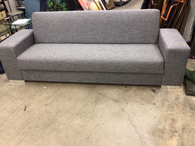 **Istikbal Light Grey Fabric Futon - Convertible Sofa Bed for Small Spaces, Guest Rooms & Apartments**